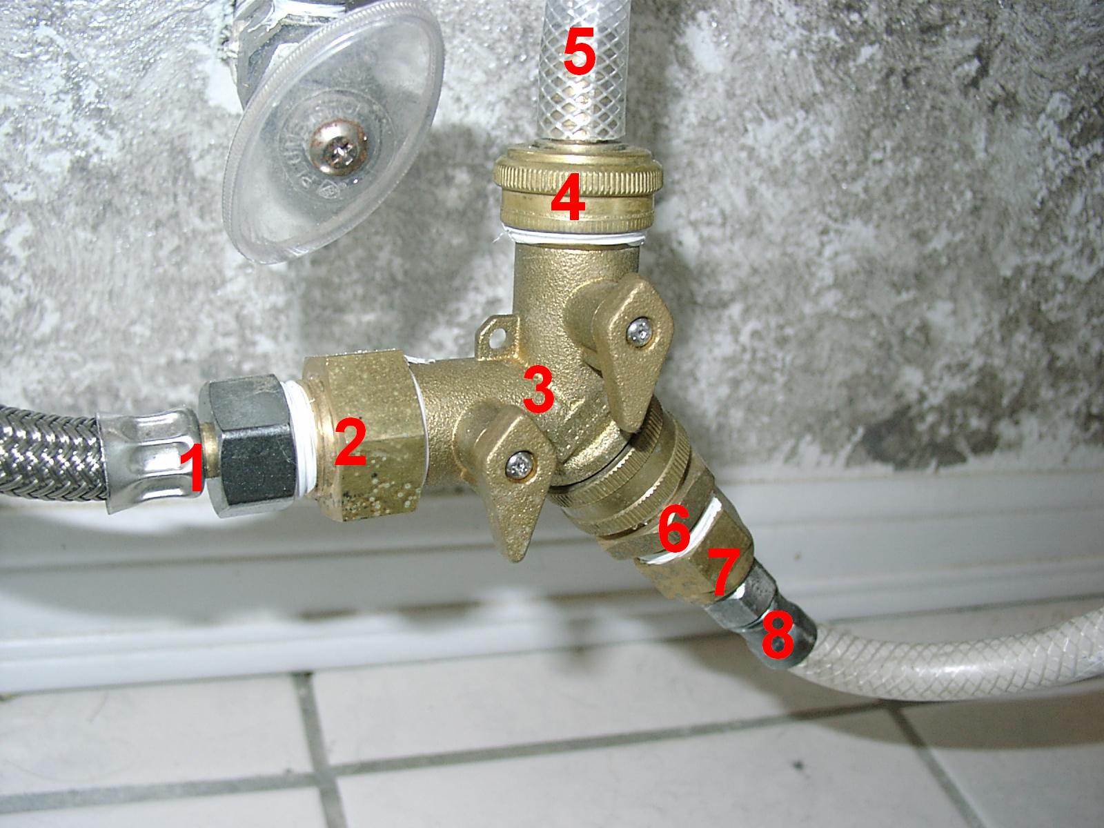splitting bathroom sink water lines
